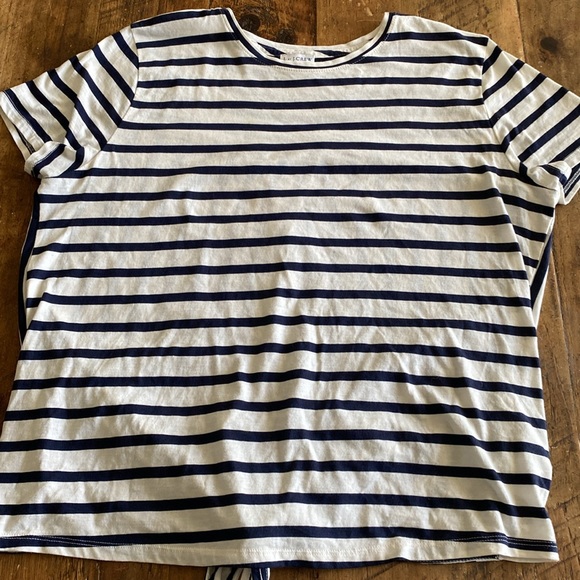 J. By J.Crew Striped Back Knot Top Size L - Picture 2 of 5